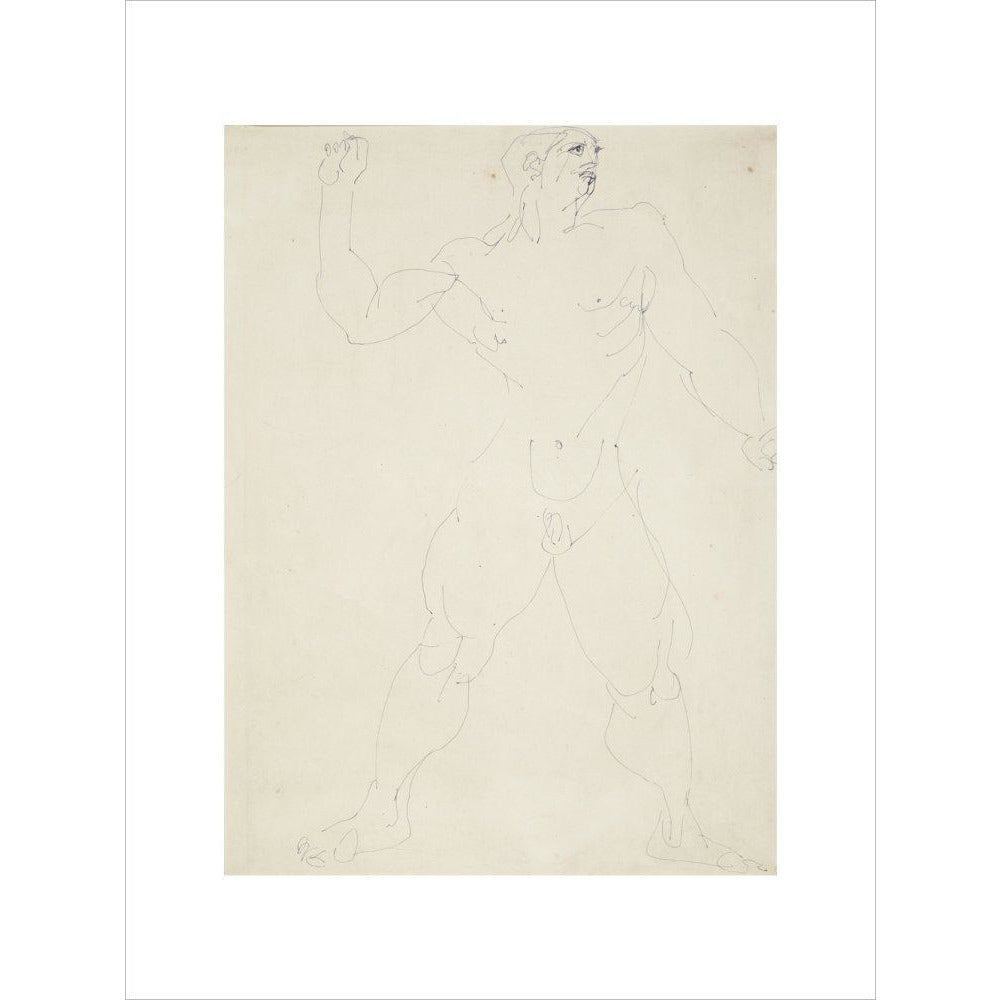 Large male nude - Art print