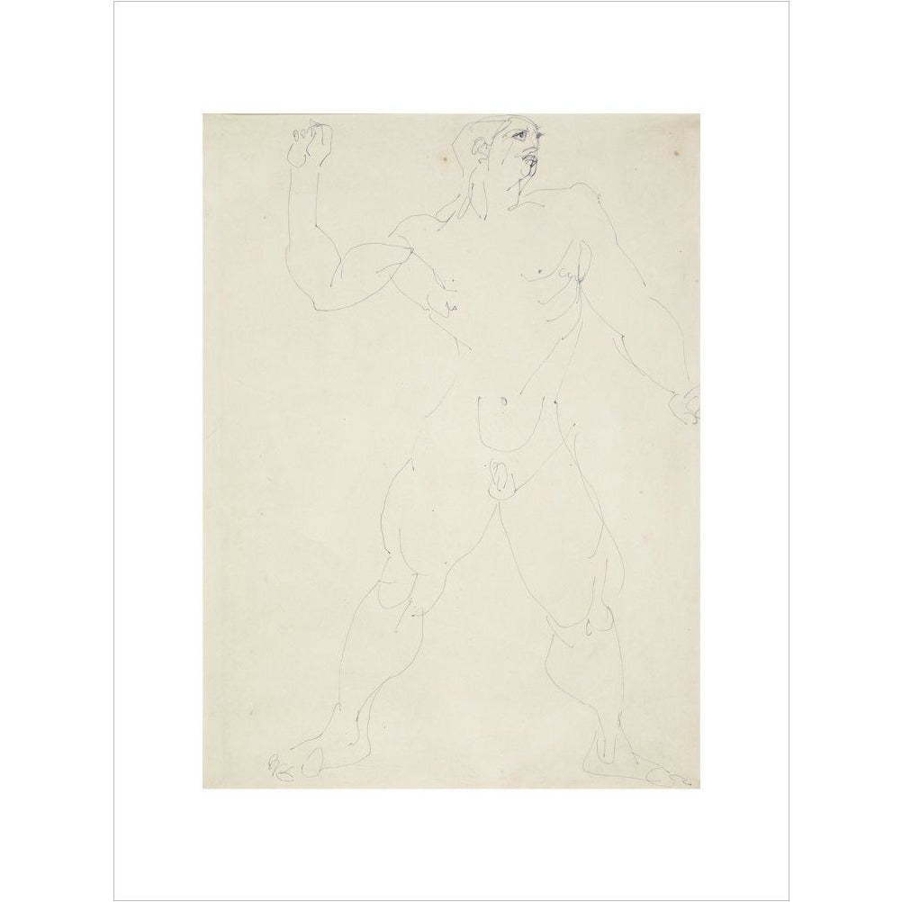 Large male nude - Art print
