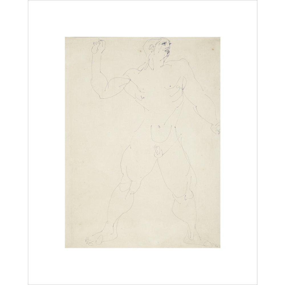 Large male nude - Art print