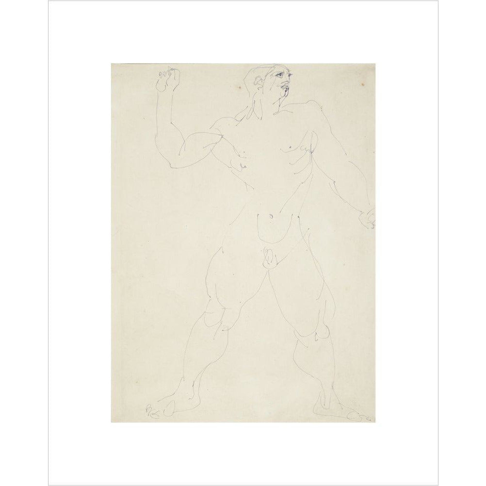 Large male nude - Art print