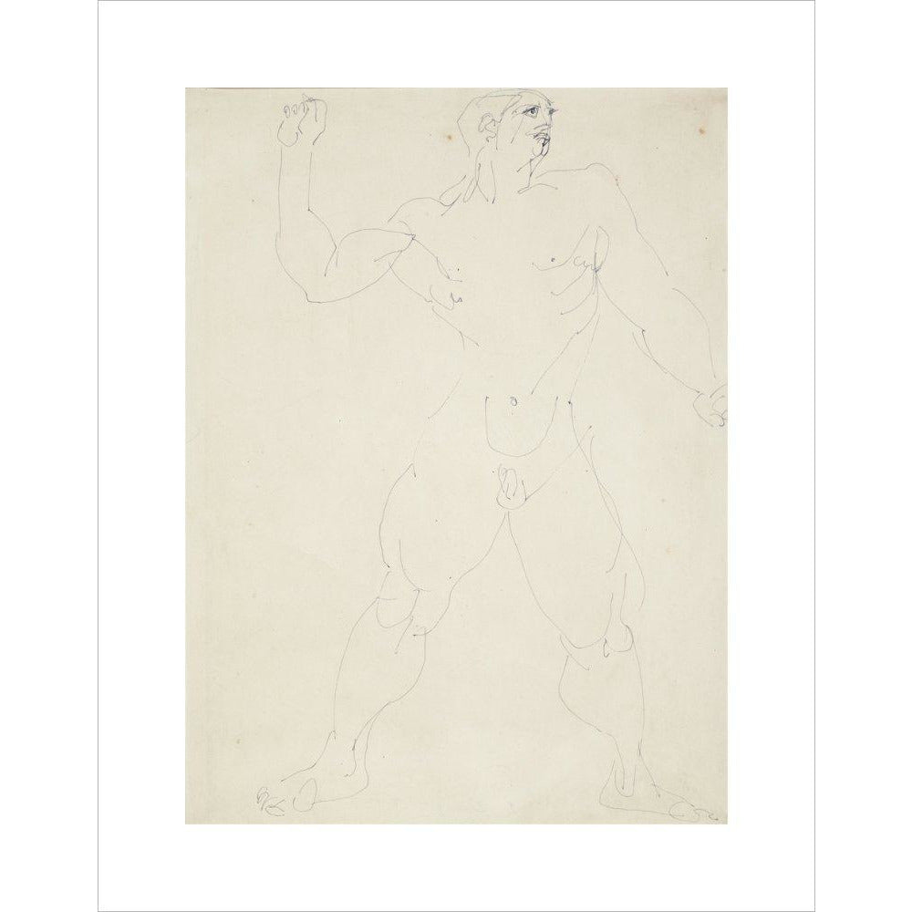 Large male nude - Art print