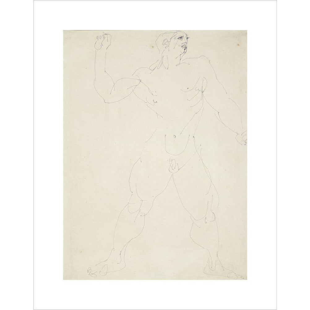 Large male nude - Art print