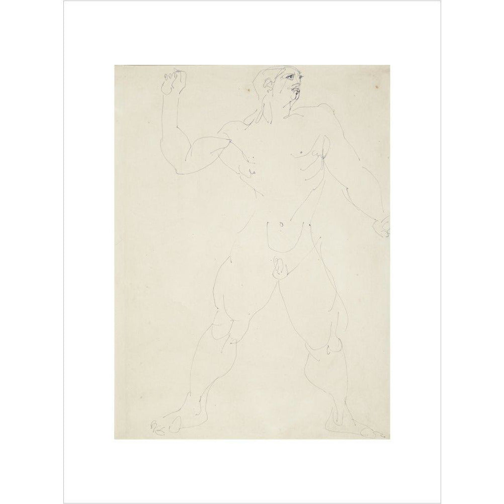 Large male nude - Art print