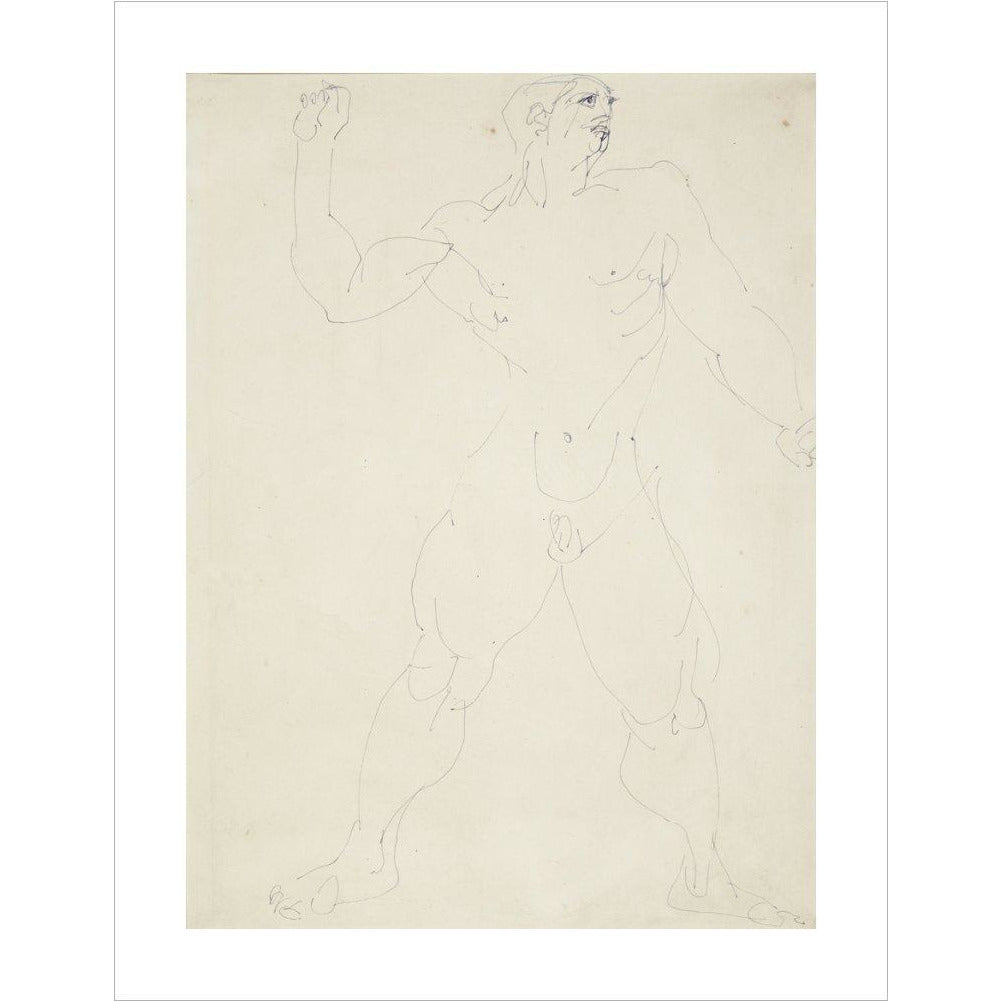 Large male nude - Art print
