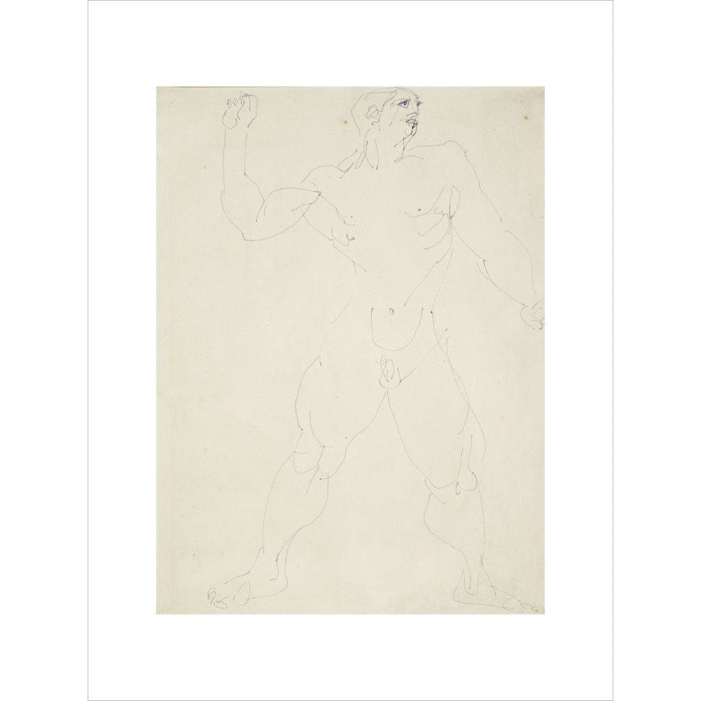 Large male nude - Art print