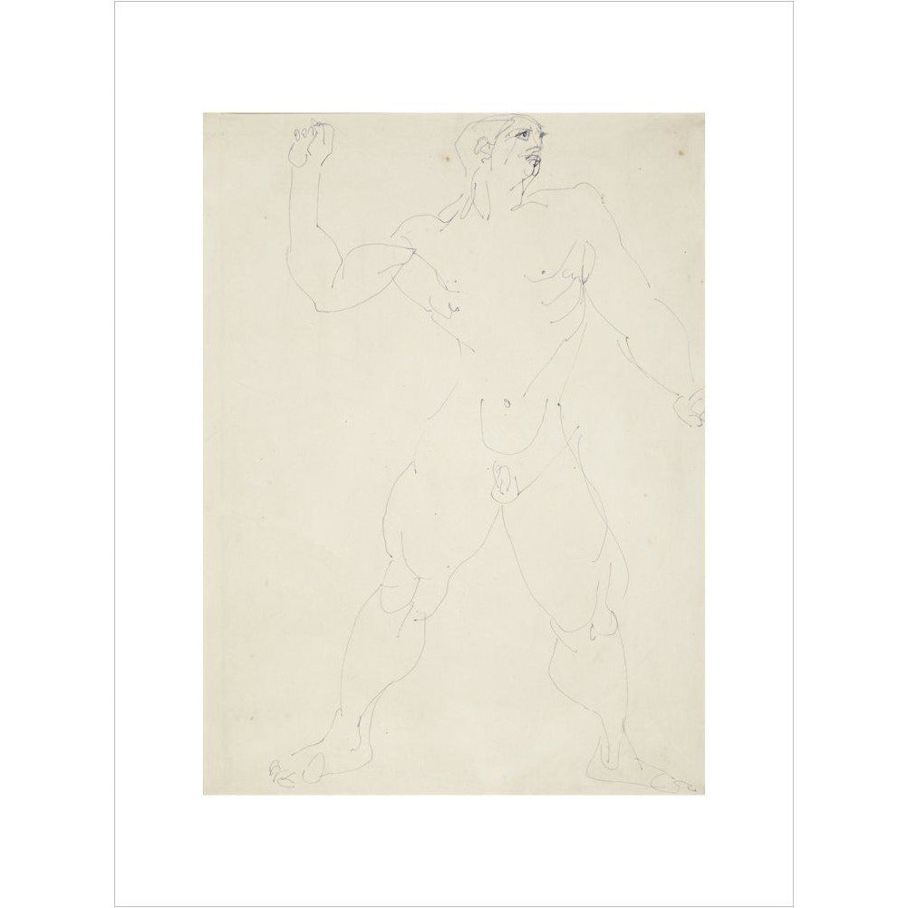 Large male nude - Art print