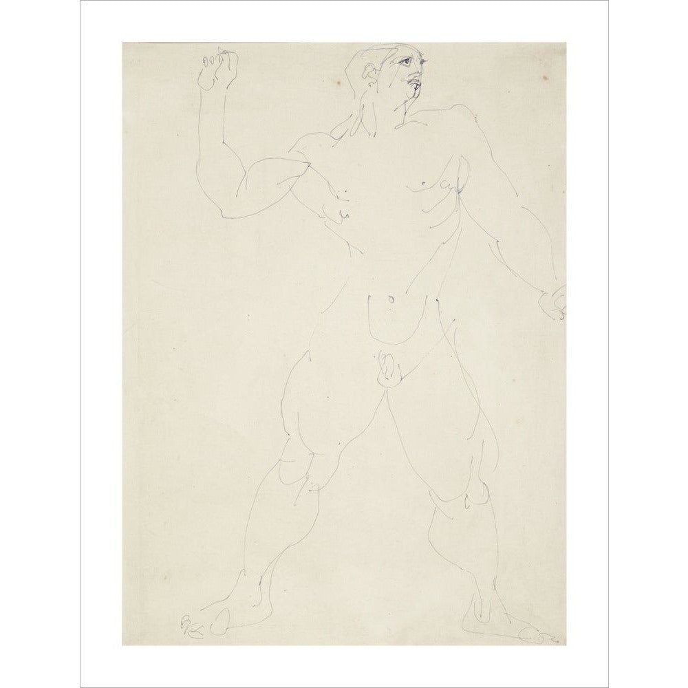 Large male nude - Art print