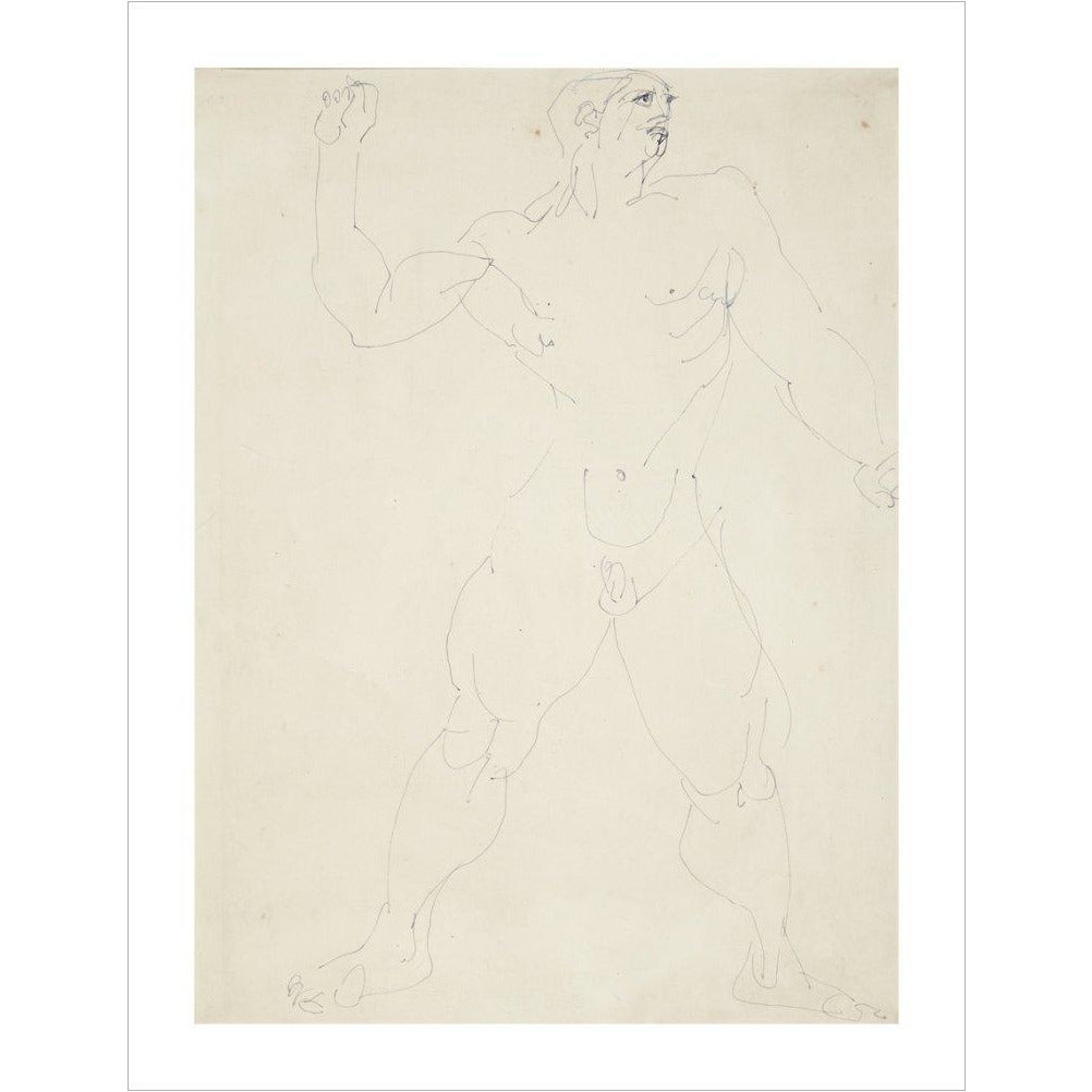 Large male nude - Art print