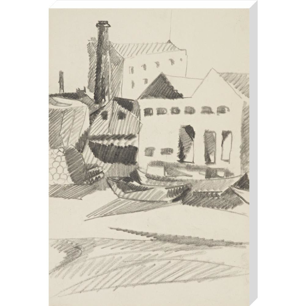 Houses and boats - Art print