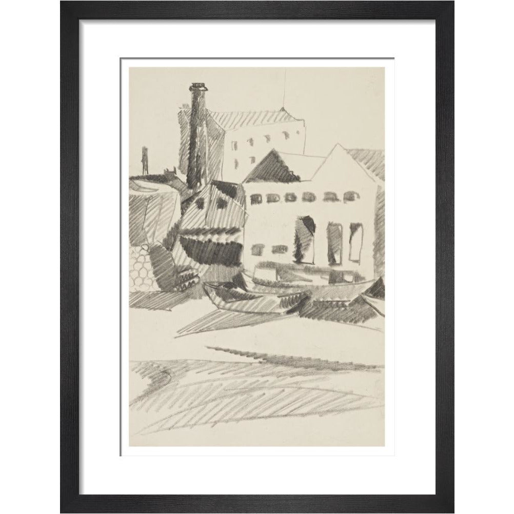 Houses and boats - Art print