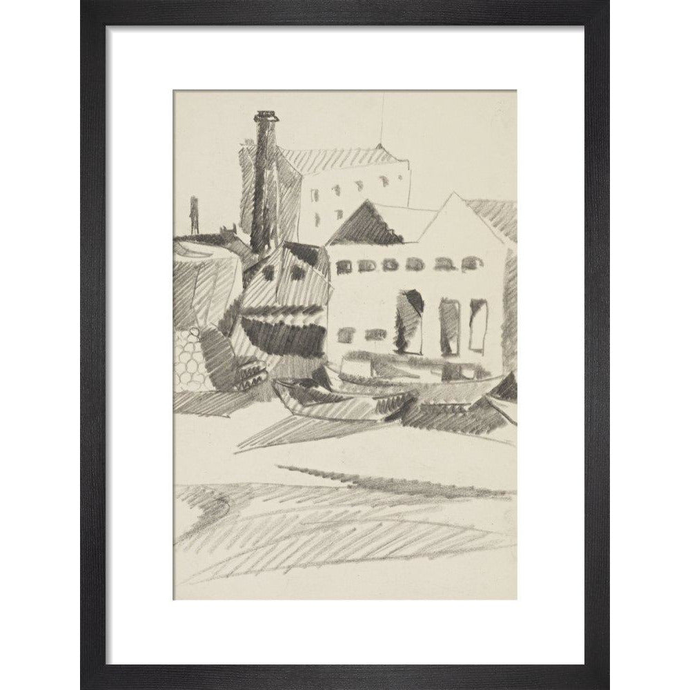 Houses and boats - Art print