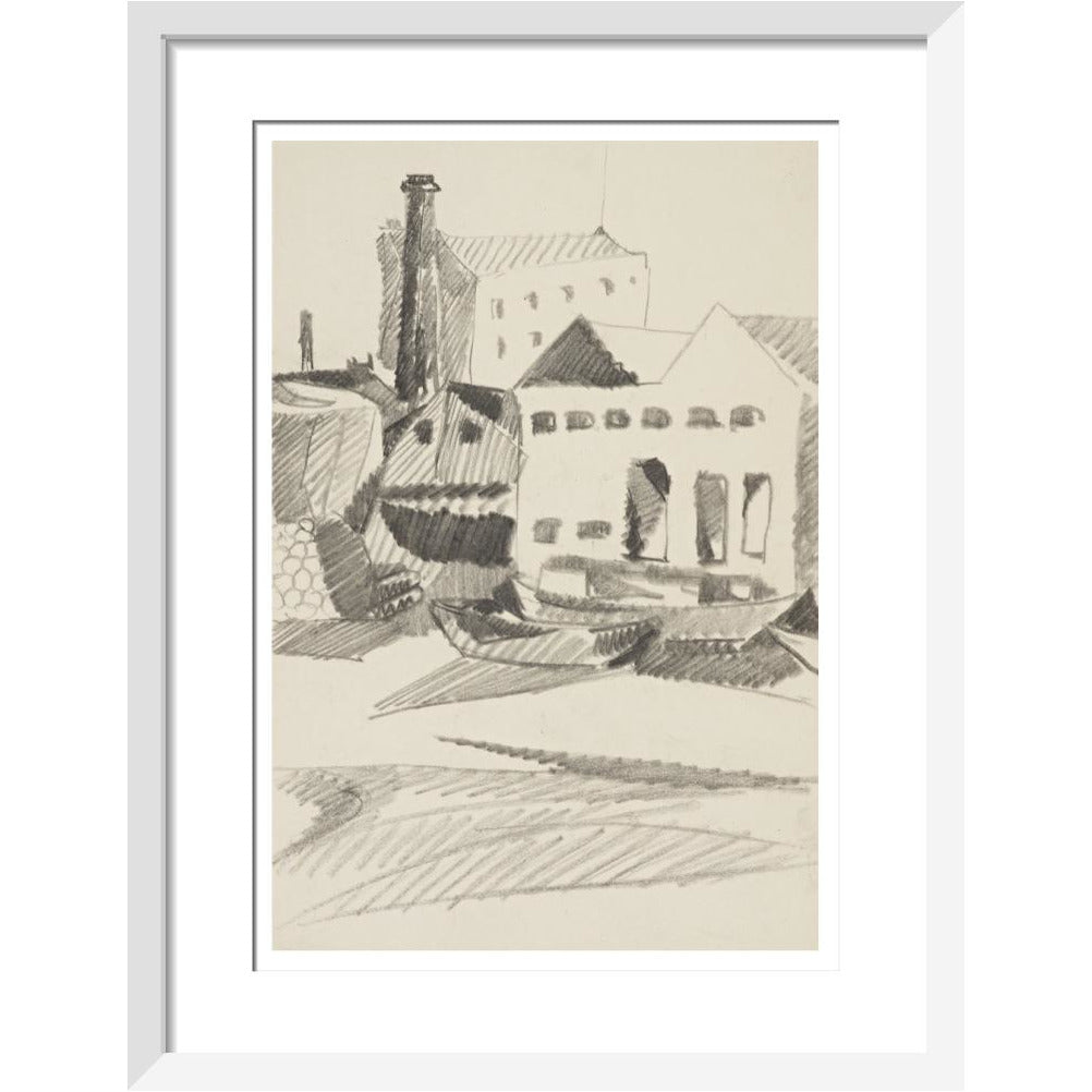 Houses and boats - Art print