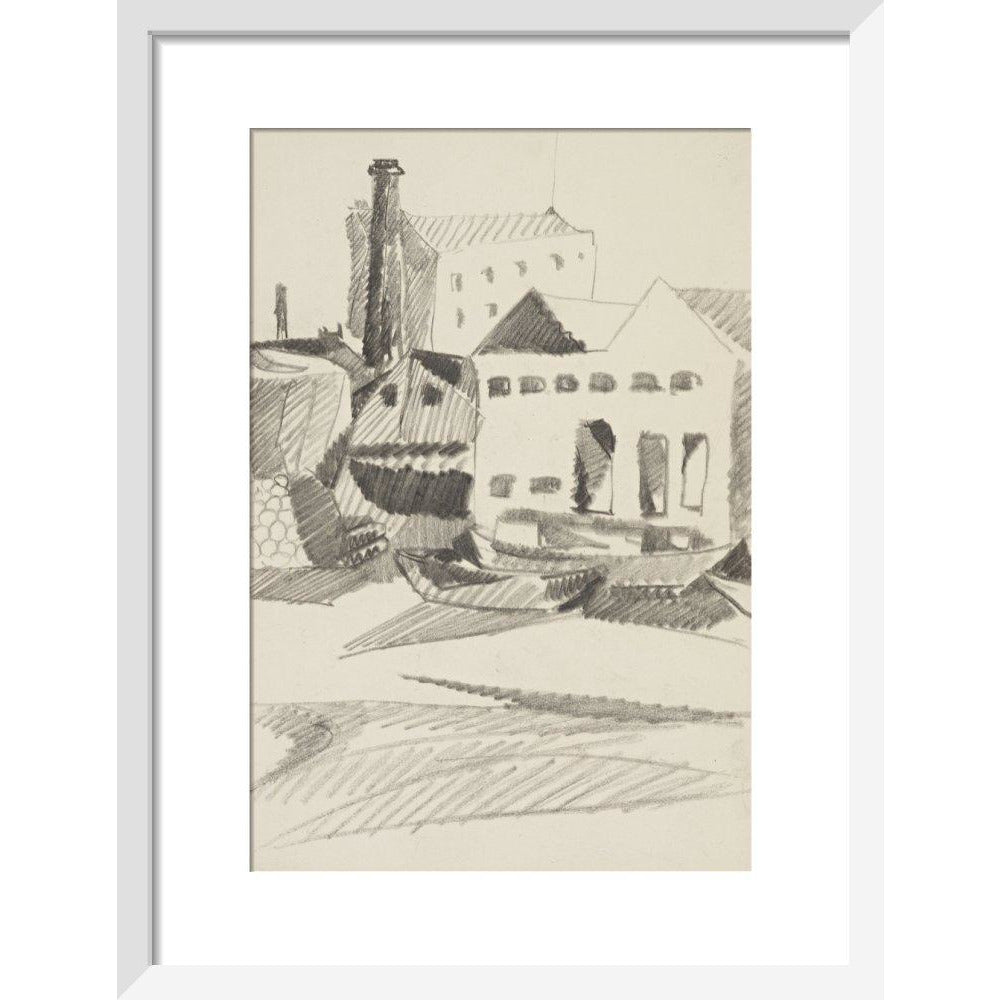 Houses and boats - Art print