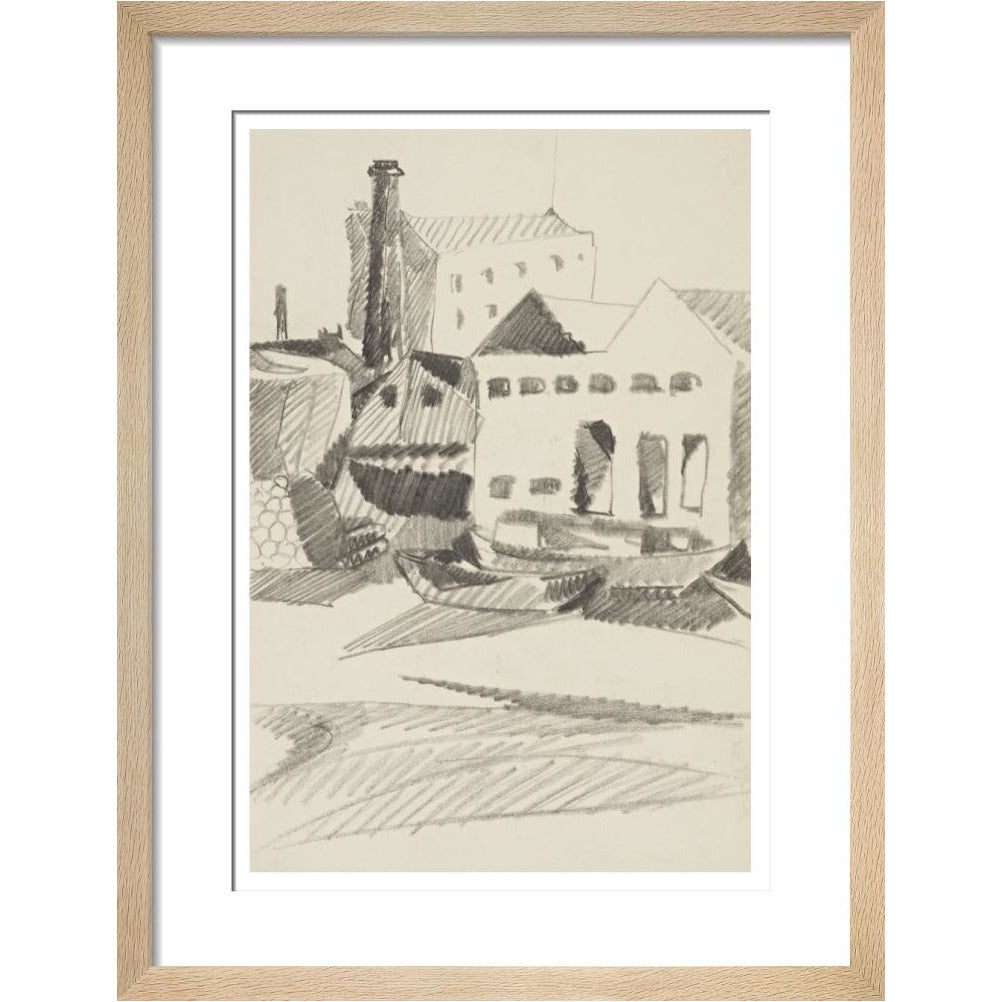 Houses and boats - Art print