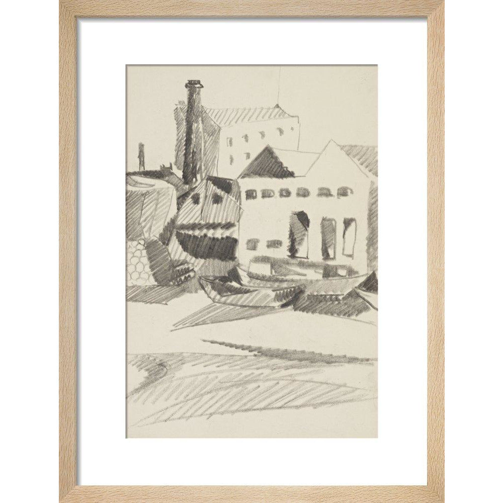 Houses and boats - Art print