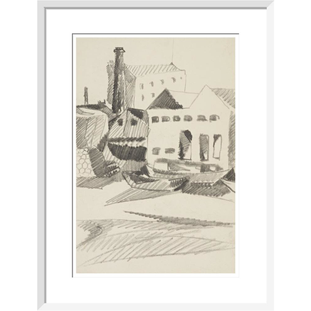 Houses and boats - Art print