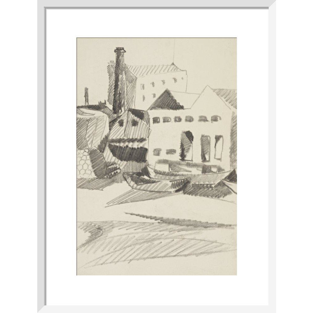 Houses and boats - Art print