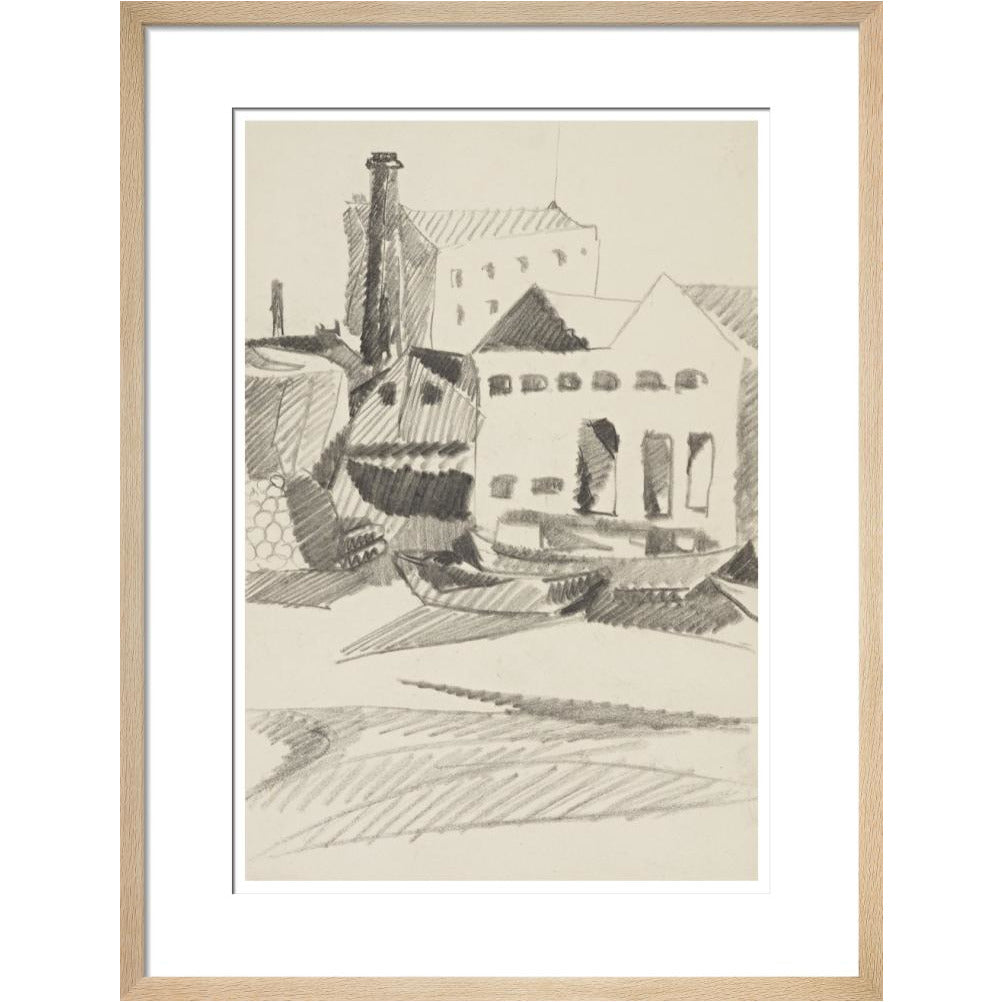 Houses and boats - Art print