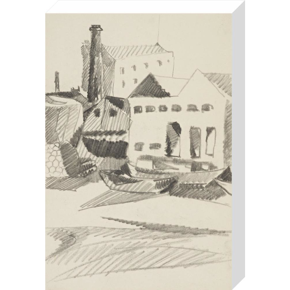 Houses and boats - Art print