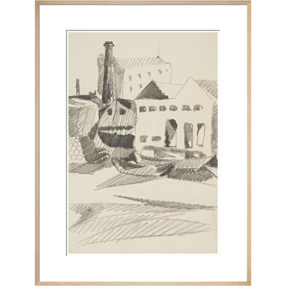 Houses and boats - Art print