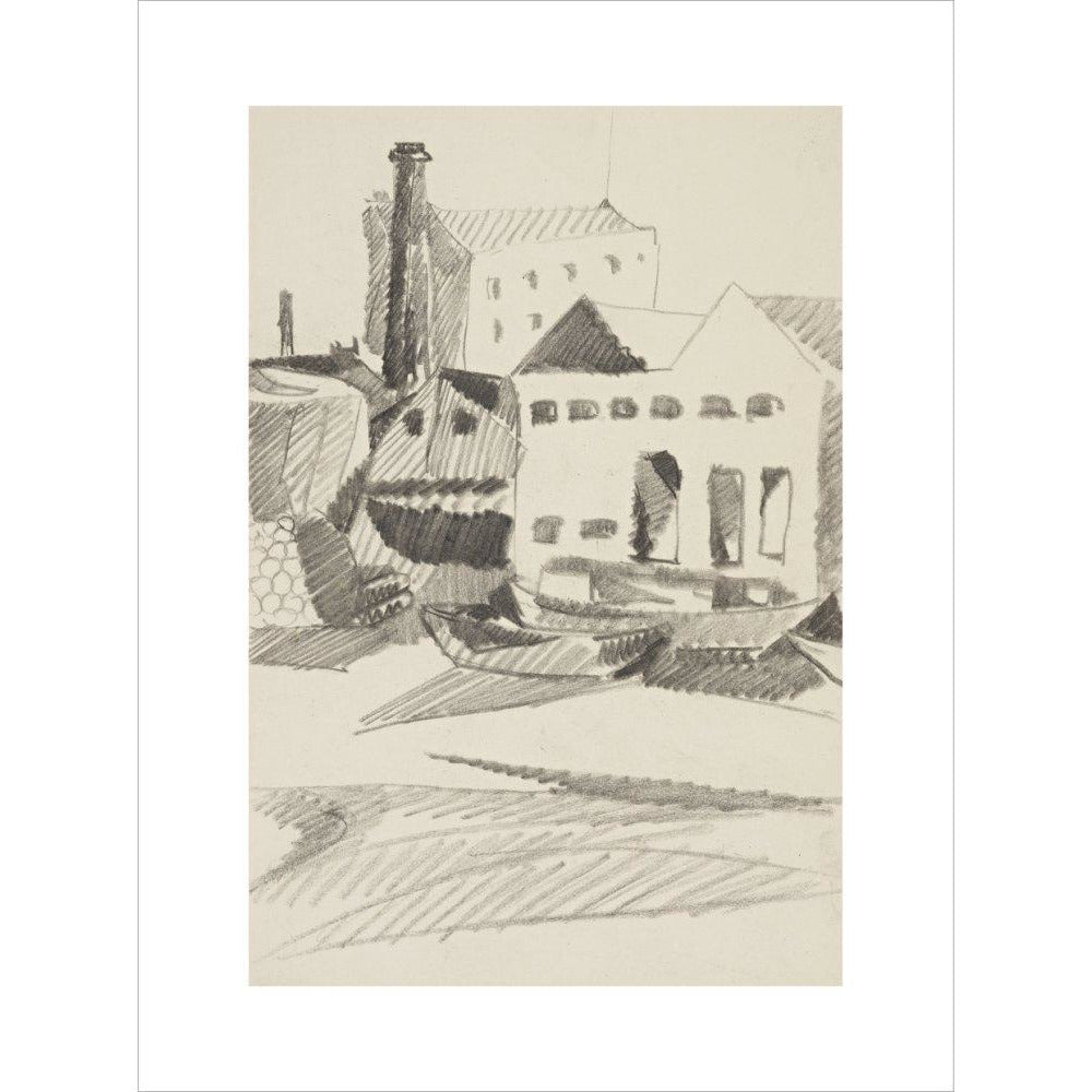 Houses and boats - Art print
