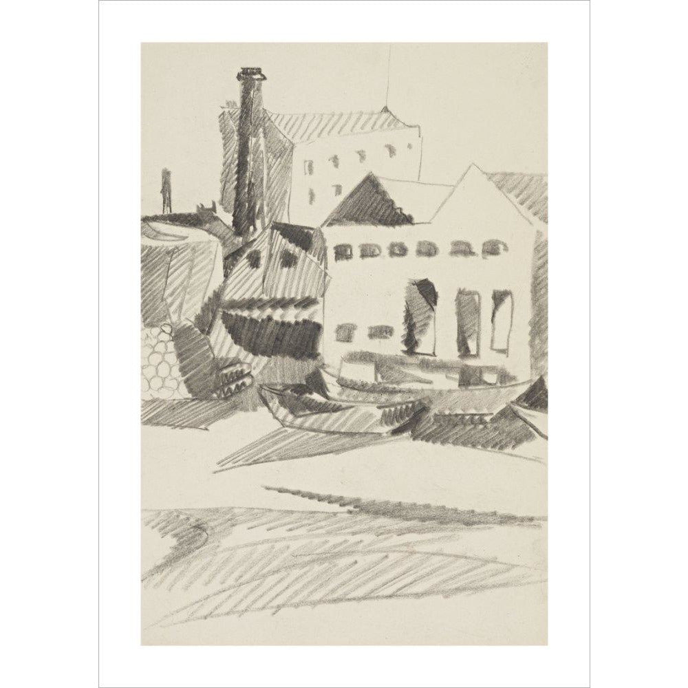 Houses and boats - Art print