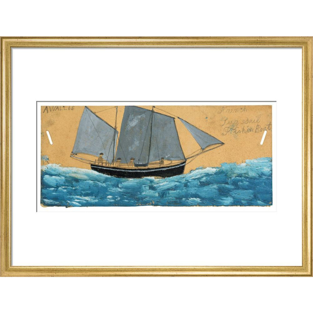 French lugsail fishing boat - Art print
