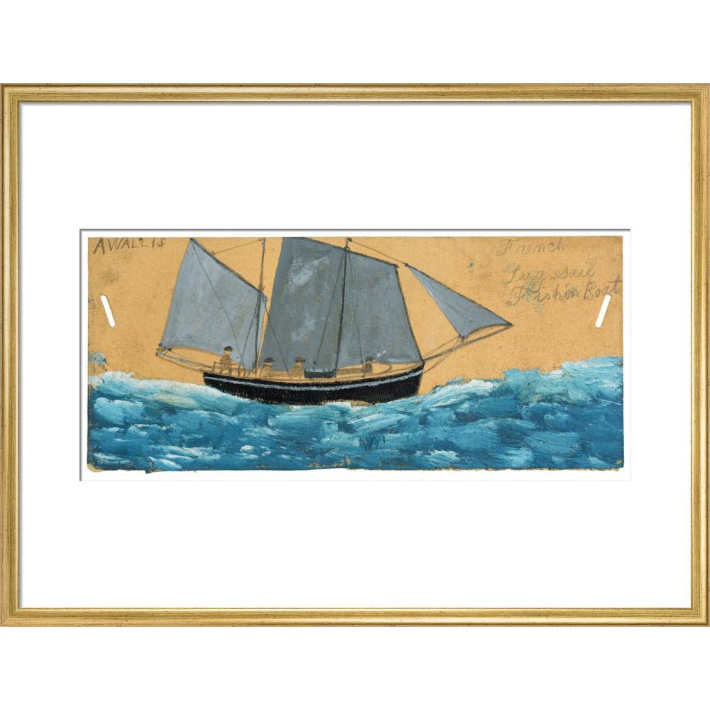 French lugsail fishing boat - Art print