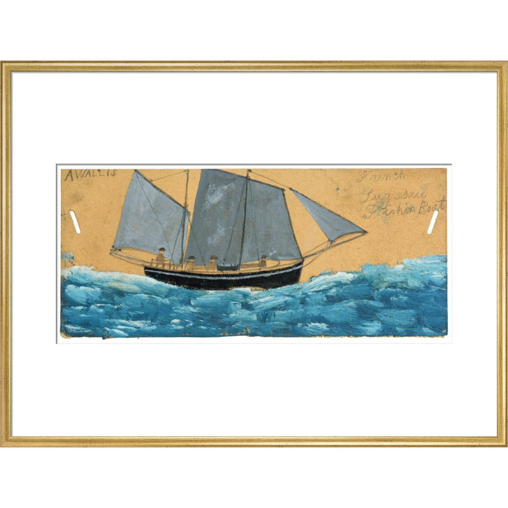 French lugsail fishing boat - Art print