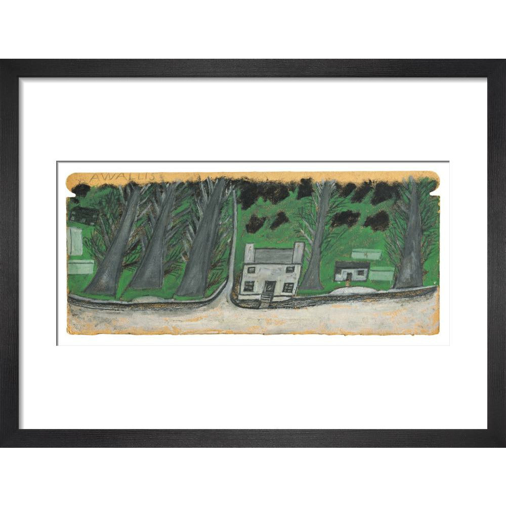 House with trees - Art print