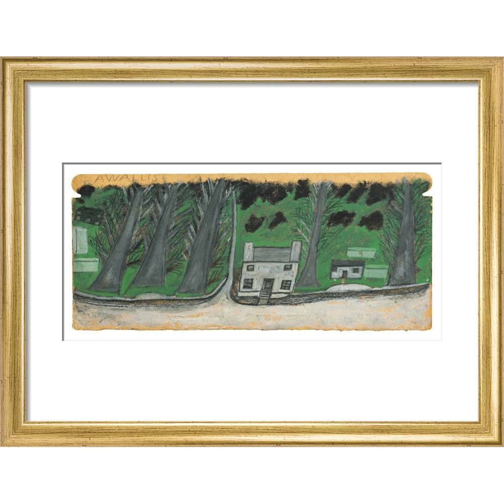 House with trees - Art print