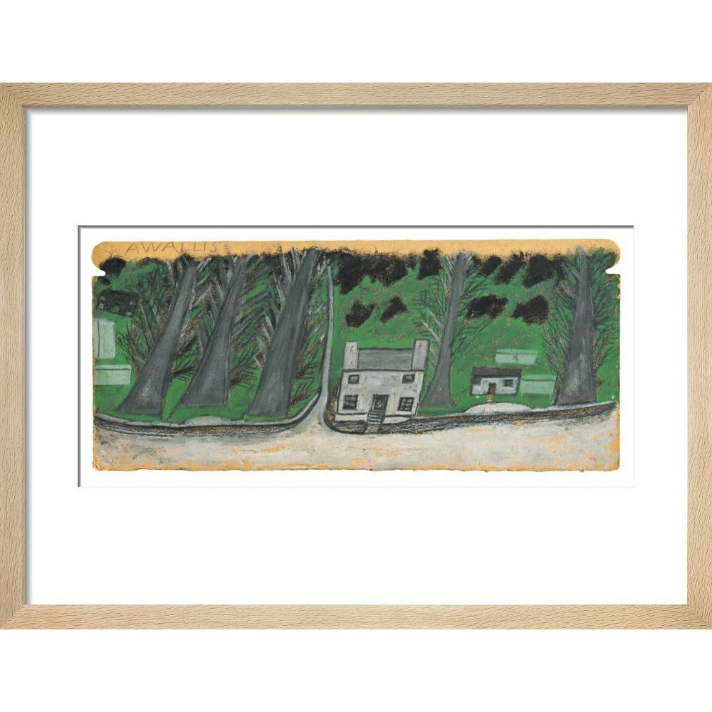 House with trees - Art print