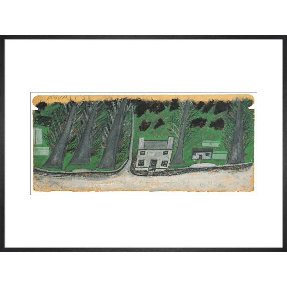 House with trees - Art print