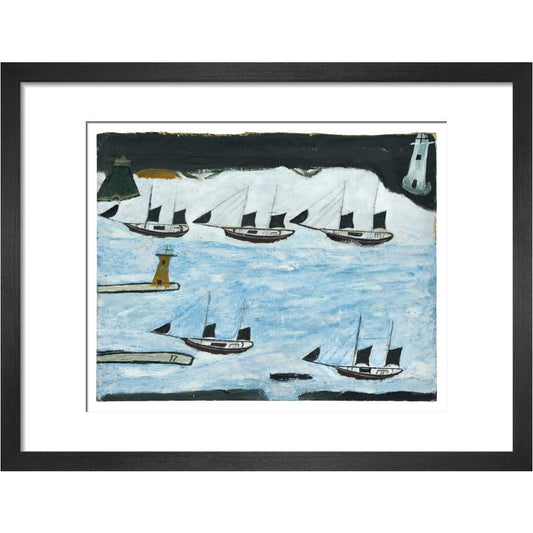 Five ships - Mount's Bay - Art Print