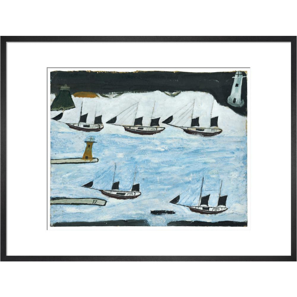 Five ships - Mount's Bay - Art Print