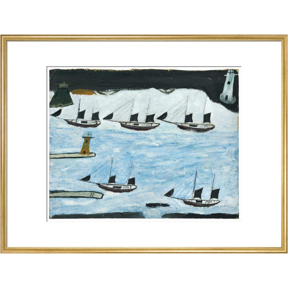 Five ships - Mount's Bay - Art Print