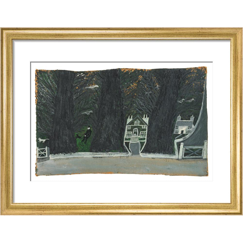 Cottages in a wood - Art print
