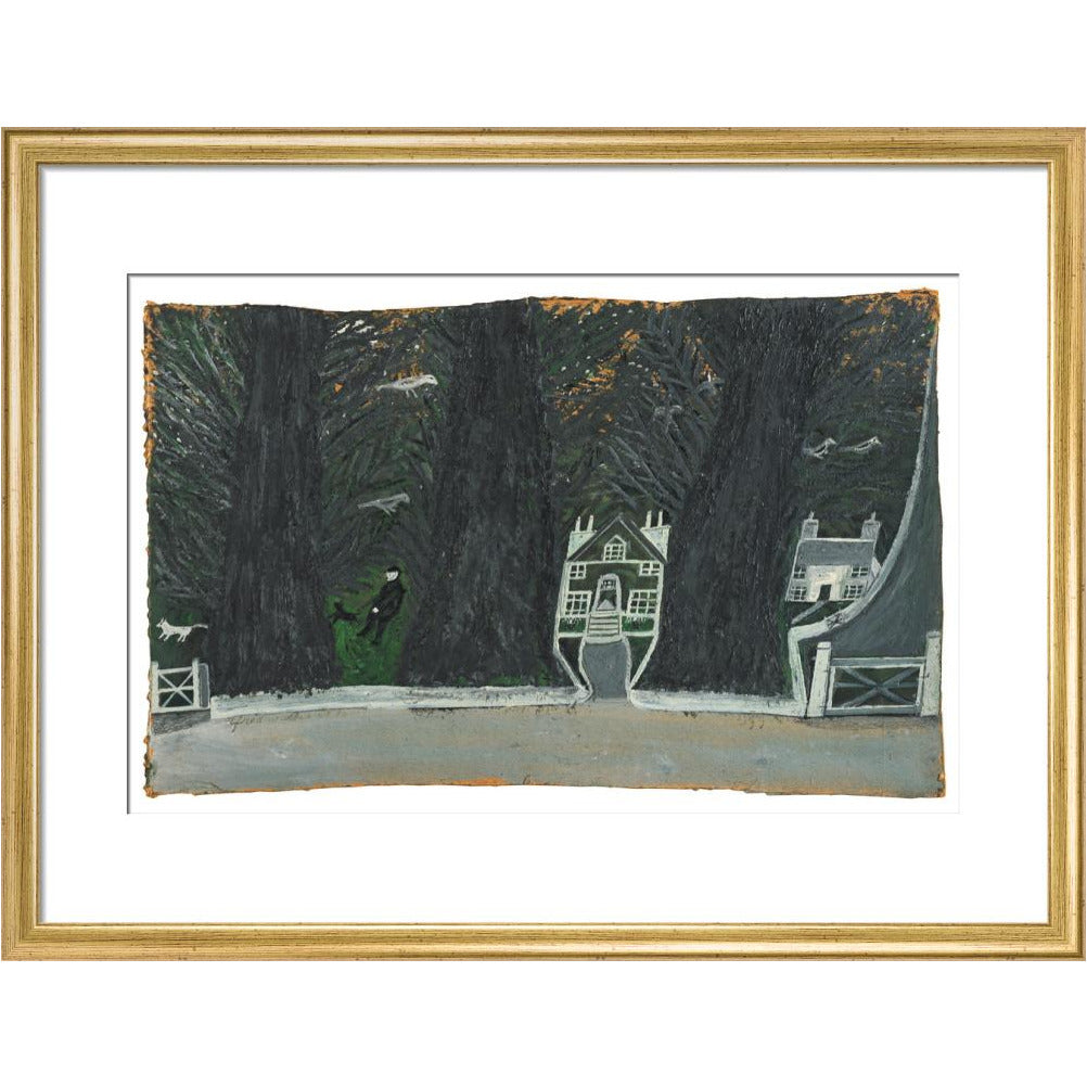 Cottages in a wood - Art print