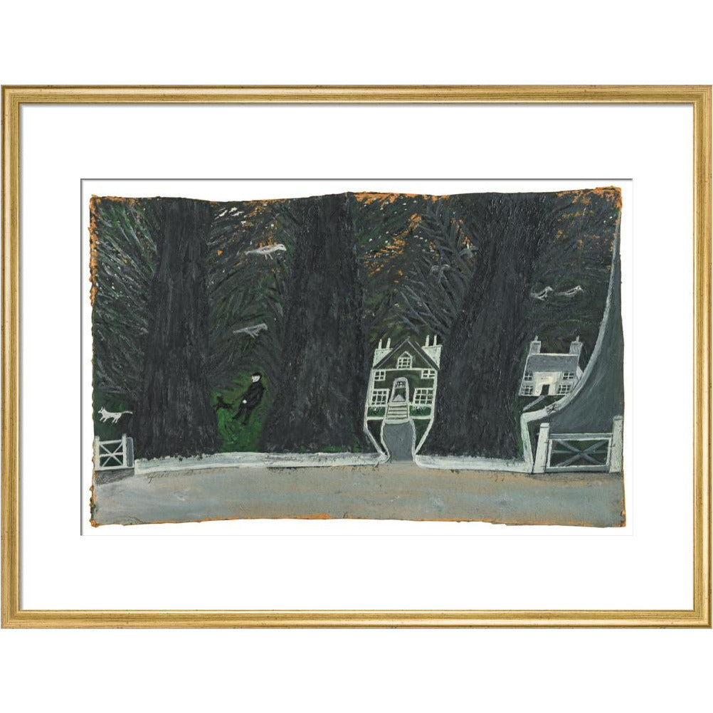 Cottages in a wood - Art print