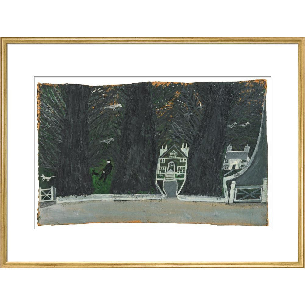 Cottages in a wood - Art print