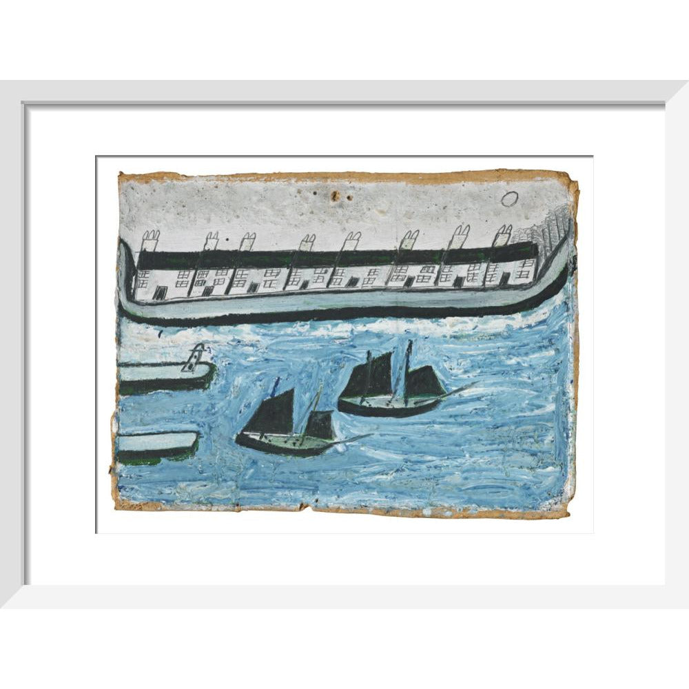 Houses at the water's edge - Art print
