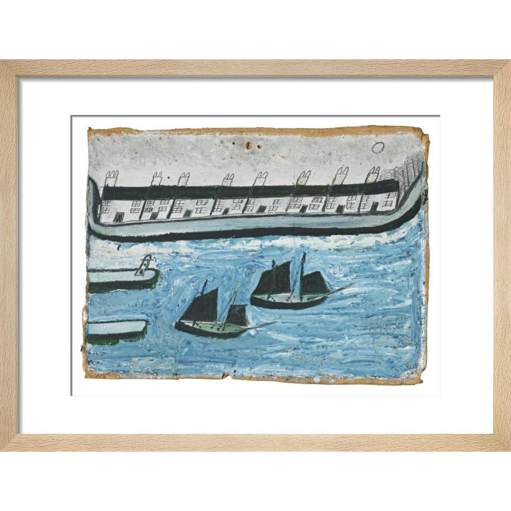 Houses at the water's edge - Art print