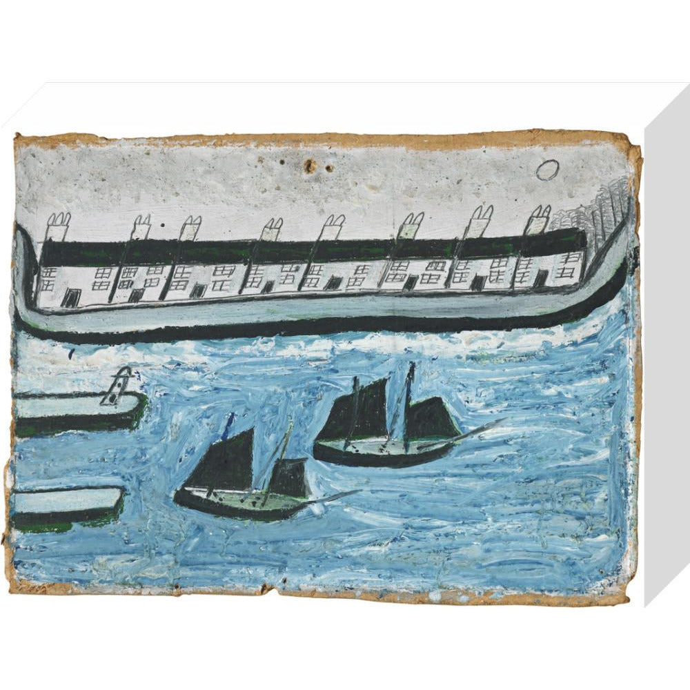 Houses at the water's edge - Art print