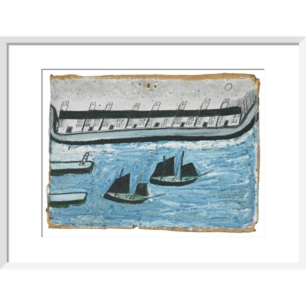 Houses at the water's edge - Art print