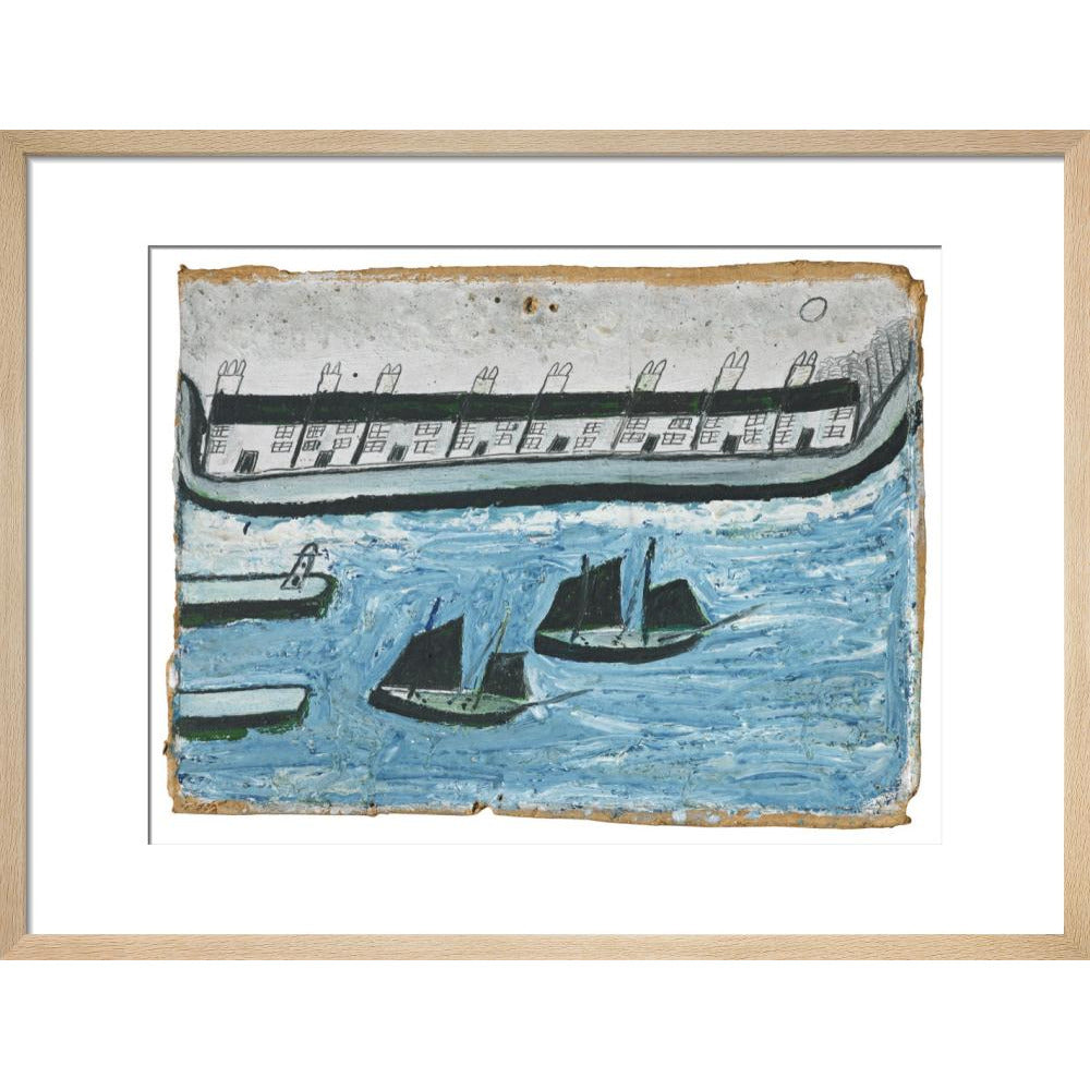 Houses at the water's edge - Art print