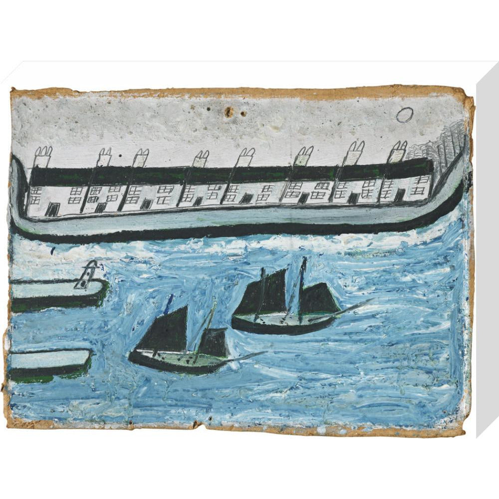 Houses at the water's edge - Art print