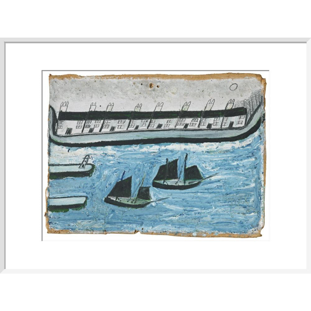 Houses at the water's edge - Art print