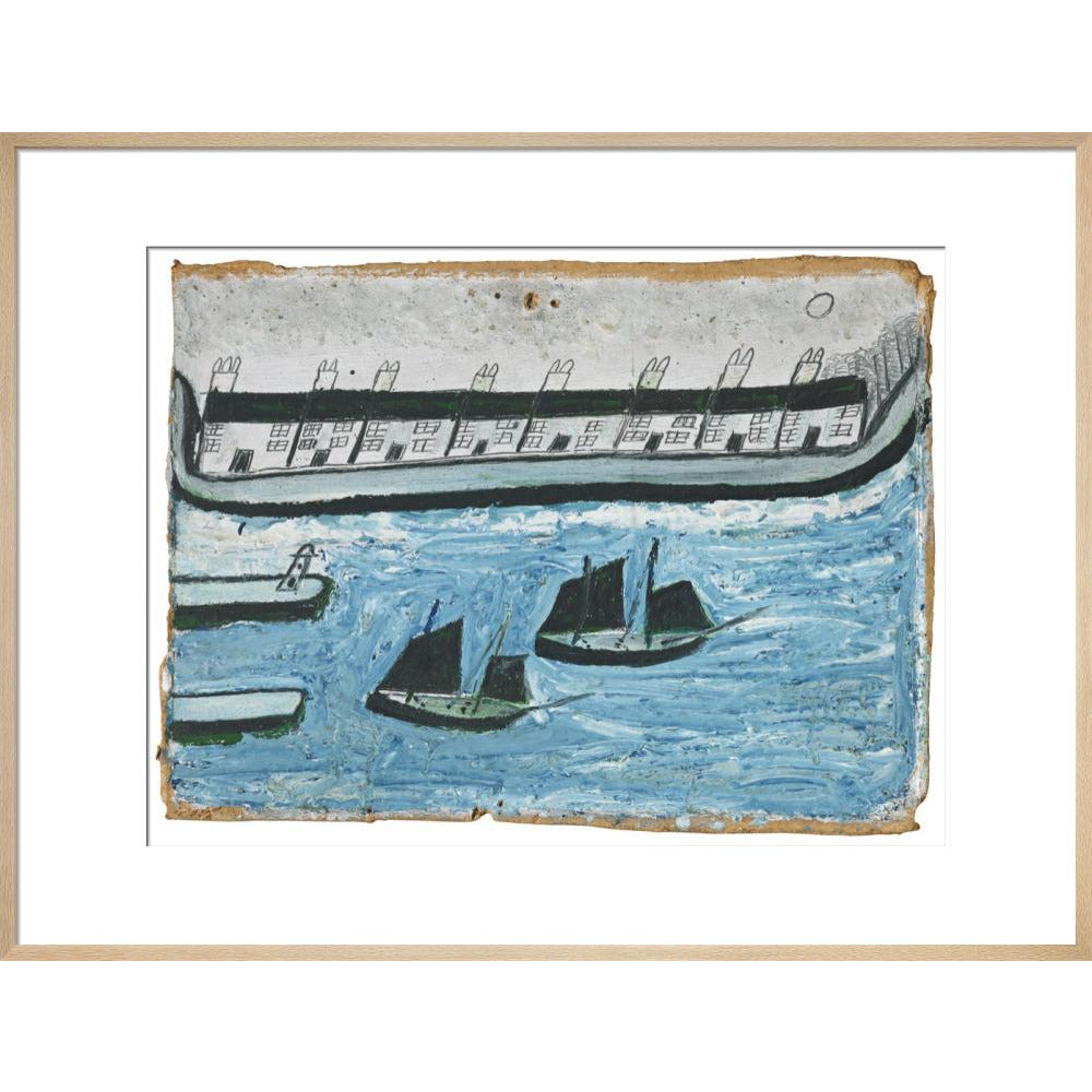 Houses at the water's edge - Art print