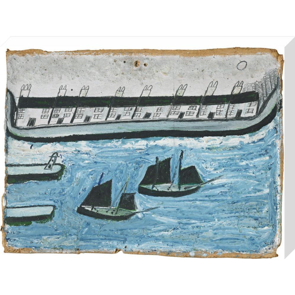 Houses at the water's edge - Art print