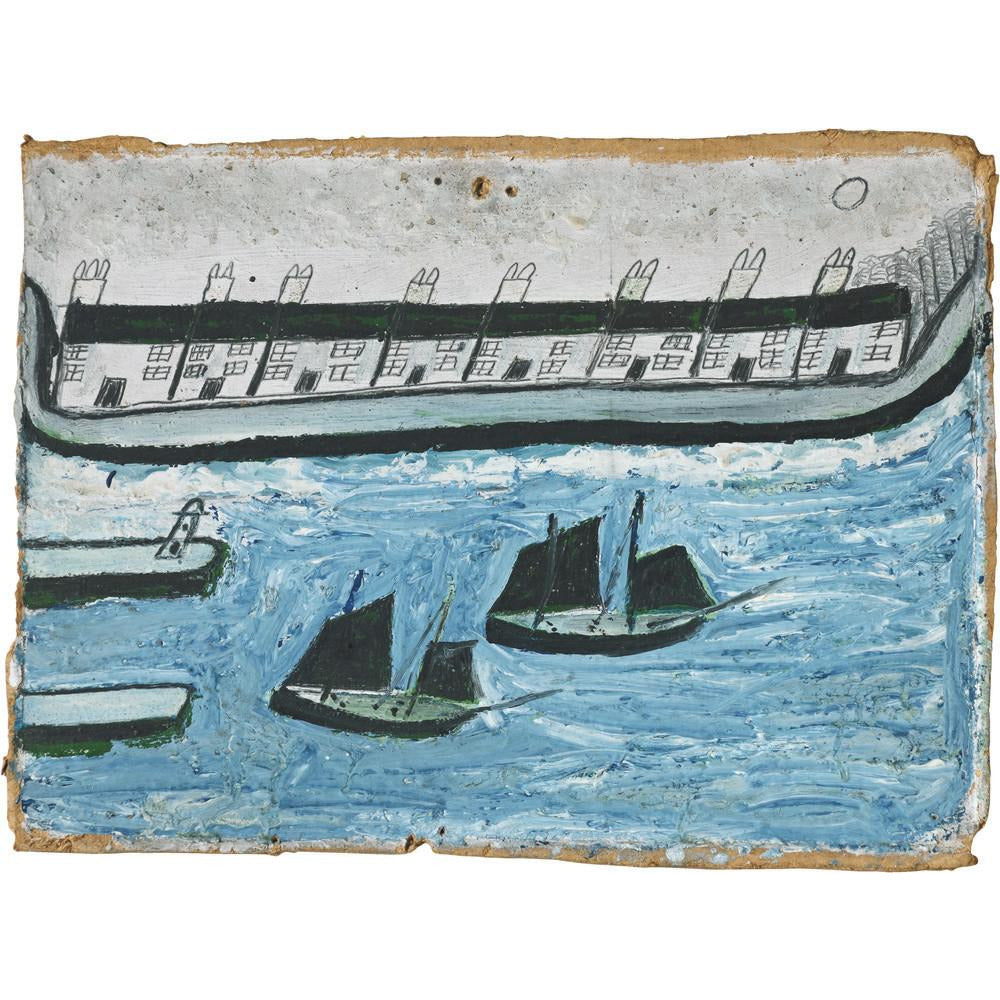 Houses at the water's edge - Art print
